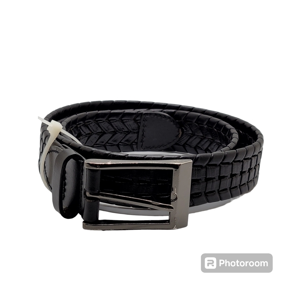 Size 36 Bonded Lacetop Metal Leather Belt